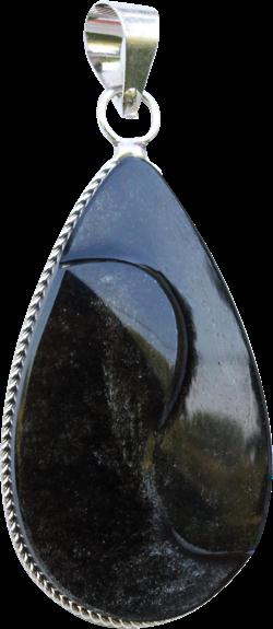 Emprunter PENDENTIF OBSIDIENNE ARGENTEE FORME GOUTTE livre