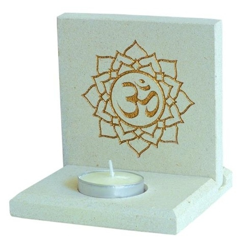 Emprunter BOUGEOIR PLAQUE GRAVEE LOTUS OM livre