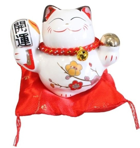 Emprunter CHAT MANEKI NEKO PORTE-BONHEUR CHANCE TIRELIRE CERAMIQUE - 8 CM livre