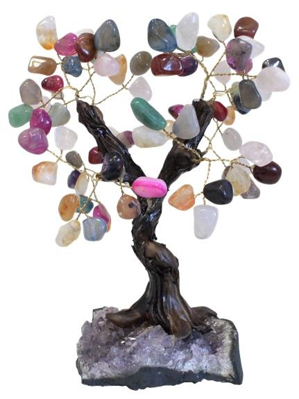 Emprunter ARBRE DU BONHEUR QUARTZ MULTICOLORE 24 BRANCHES - 72 PIERRES - TGM livre
