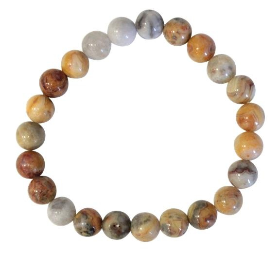 Emprunter BRACELET AGATE CRAZY LACE PERLES RONDES 8 MM livre