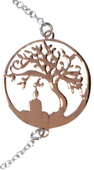 Emprunter BRACELET MEDITATION ARBRE DE VIE - ARGENT 925 PLAQUE OR ROSE livre