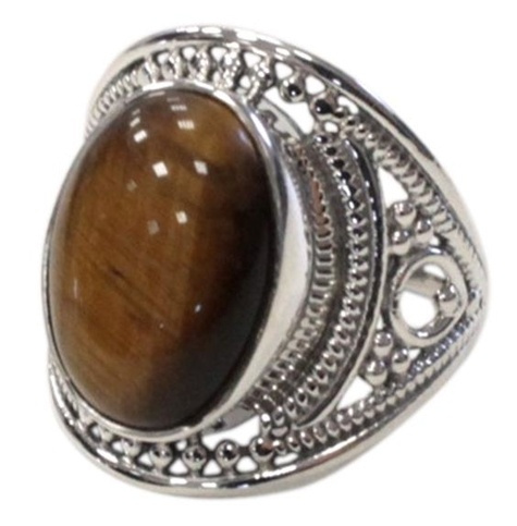 Emprunter BAGUE BAROQUE ARGENT - ALAKA - OEIL DE TIGRE - T53 livre