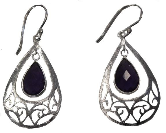 Emprunter BOUCLES D'OREILLES AMETHYSTE ARGENT 925 BROSSE livre