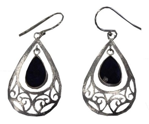 Emprunter BOUCLES D'OREILLES STYLE BAROQUE EN ARGENT - GOUTTE DE LAPIS LAZULI livre