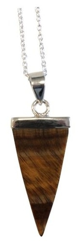 Emprunter COLLIER EN ARGENT AVEC PENDENTIF POINTE PLATE D'OEIL DE TIGRE livre