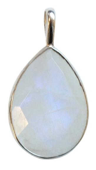 Emprunter PENDENTIF PIERRE DE LUNE FORME OVALE PIERRE FACETTEE SERTIE livre