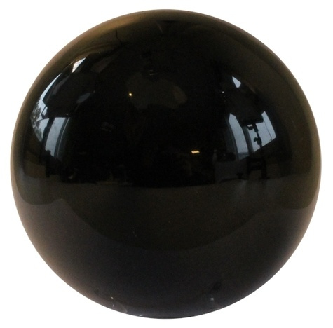Emprunter sphere obsidienne noire - piece de 12 cm livre