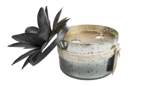 Emprunter bougie verre 2 meches coloris noir - senteur relaxation livre