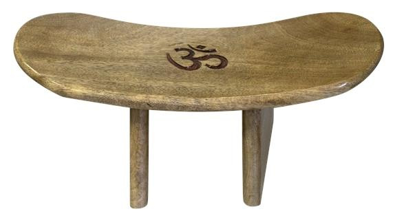 Emprunter BANC DE MEDITATION EN BOIS GRAVURE OM livre