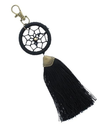 Emprunter porte cles - dreamcatcher - pompon noir livre