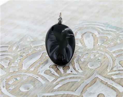 Emprunter PENDENTIF COLOMBE - OBSIDIENNE OEIL CELESTE livre