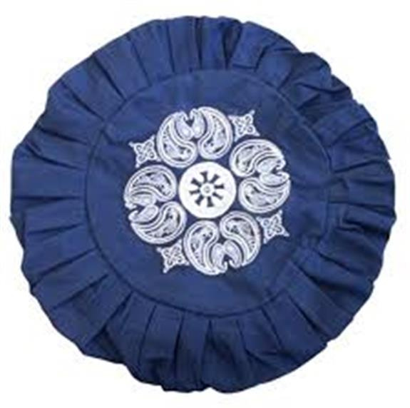 Emprunter ZAFU EN KAPOK BLEU BRODERIE MANDALA BLANCHE livre