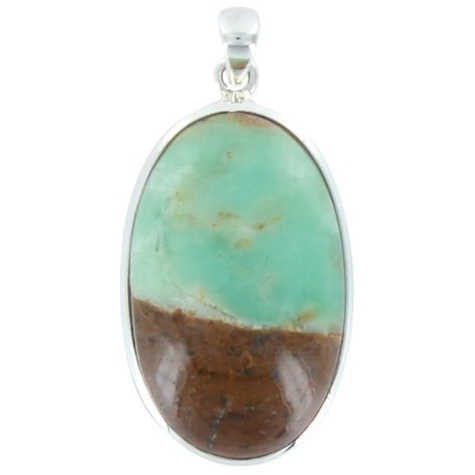 Emprunter PENDENTIF AVEC CARTE CHRYSOPRASE ARGENT - TRANCHE 3,5 A 4 CM livre