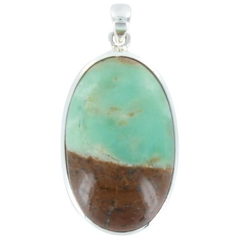 Emprunter PENDENTIF AVEC CARTE CHRYSOPRASE ARGENT - TRANCHE 4 A 4,5 CM livre