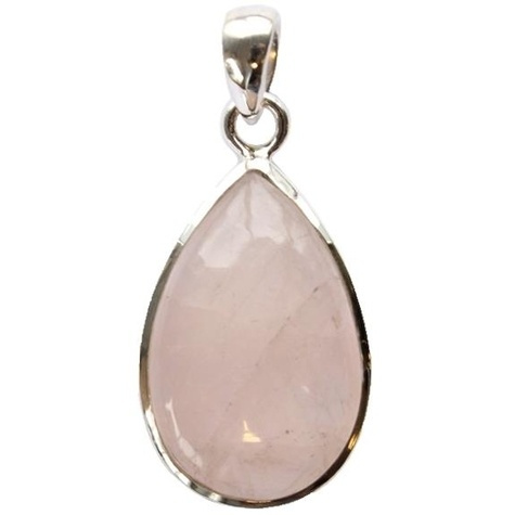 Emprunter PENDENTIF AVEC CARTE QUARTZ ROSE ARGENT - TRANCHE 2,5 A 3 CM livre