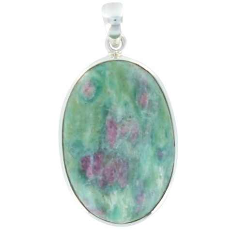 Emprunter Pendentif avec carte Rubis sur Fuschite Argent - Tranche 3,5 à 4 cm livre