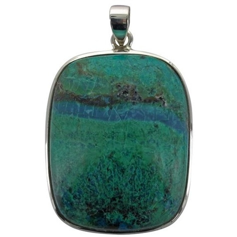 Emprunter PENDENTIF AVEC CARTE AZURITE MALACHITE ARGENT - TRANCHE 3 A 3,5 CM livre