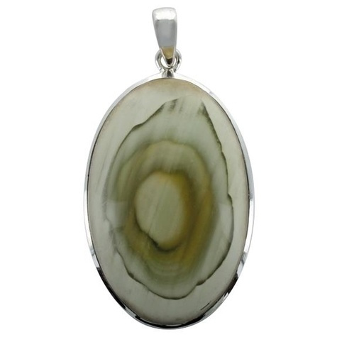 Emprunter PENDENTIF AVEC CARTE JASPE IMPERIAL ARGENT - TRANCHE 1,5 A 2,5 CM livre