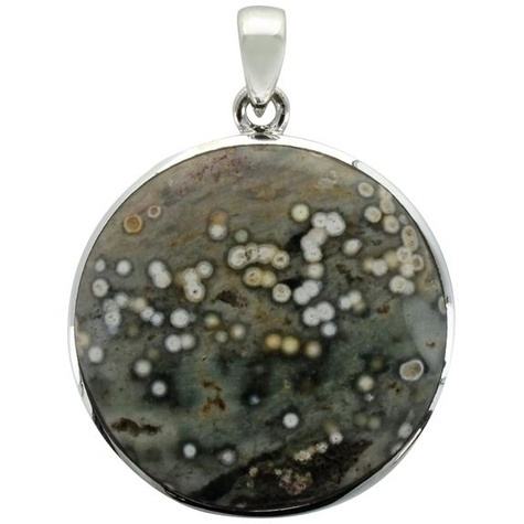 Emprunter PENDENTIF AVEC CARTE JASPE OCEAN ARGENT - TRANCHE 1,5 A 2 CM livre