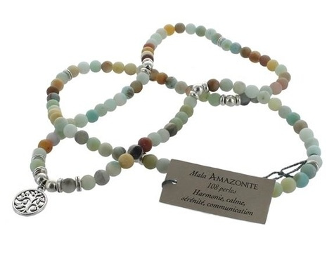 Emprunter MALA EN AMAZONITE - 108 PERLES DE 6 MM - MEDAILLE ARBRE DE VIE livre