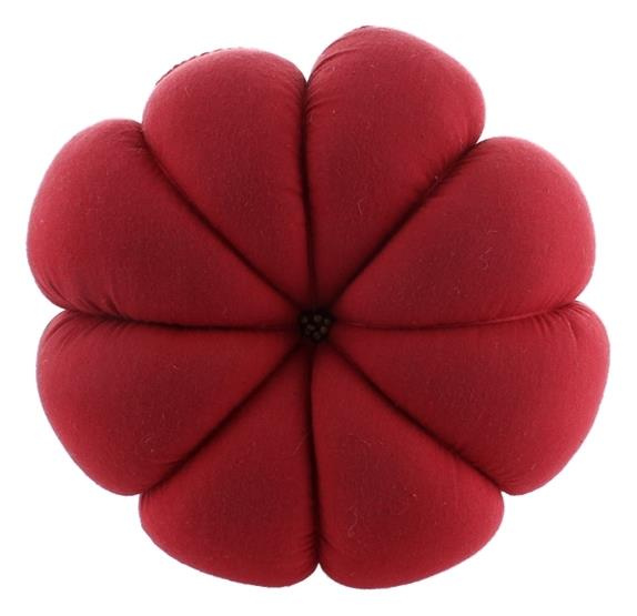 Emprunter coussin pour bol chantant rond rouge livre