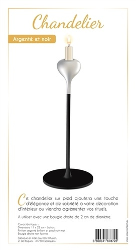 Emprunter Chandelier Métal sur Pied - Argenté Brillant et Noir Mat livre