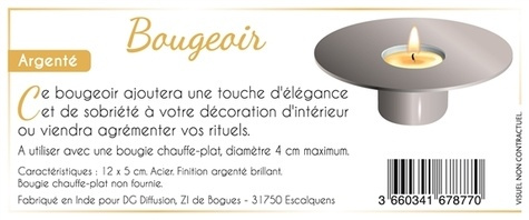 Emprunter Bougeoir Métal - Argenté Brillant livre