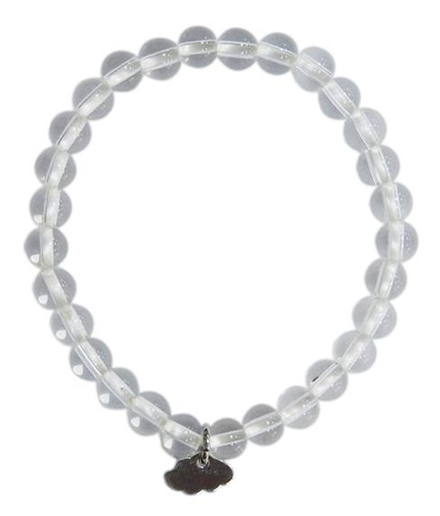 Emprunter BRACELET CRISTAL DE ROCHE PERLES RONDES 6 MM BRELOQUE NUAGE livre