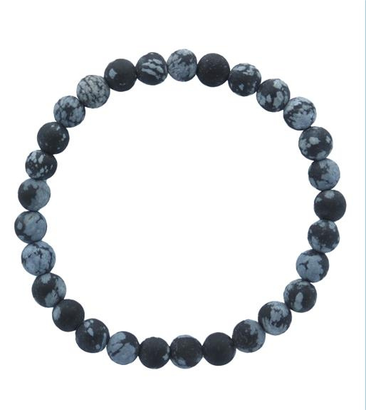 Emprunter BRACELET OBSIDIENNE MOUCHETEE PERLES RONDES 6 MM MATES livre