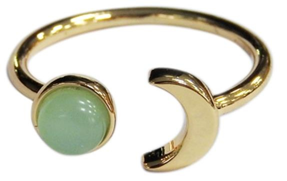 Emprunter BAGUE AIGUE MARINE PERLE 6 MM ET LUNE METAL DORE AJUSTABLE livre