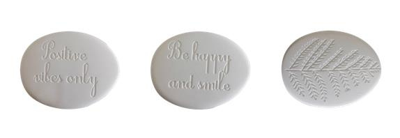 Emprunter Galets de Diffusion Pensées positives en Céramique Assortiment de 3 livre