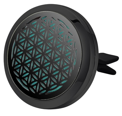 Emprunter Diffuseur Clip pour Voiture Fleur de vie Noir livre