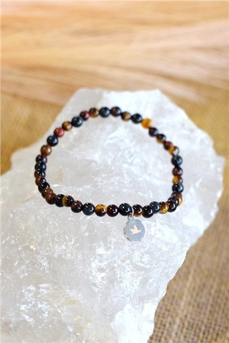 Emprunter Bracelet Oeil de Tigre de Taureau et de Faucon Perles rondes 4 mm livre