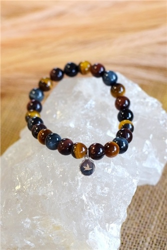 Emprunter Bracelet Oeil de Tigre de Taureau et de Faucon Perles rondes 8 mm livre