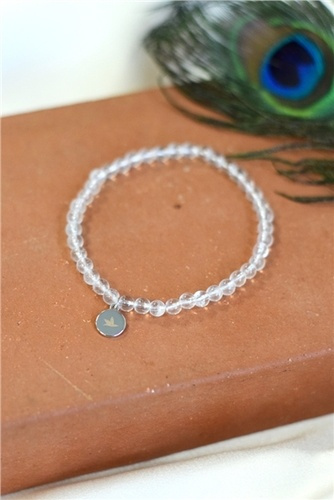 Emprunter Bracelet Cristal de Roche Perles rondes 4 mm livre