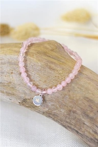 Emprunter Bracelet Quartz Rose Perles rondes 4 mm livre
