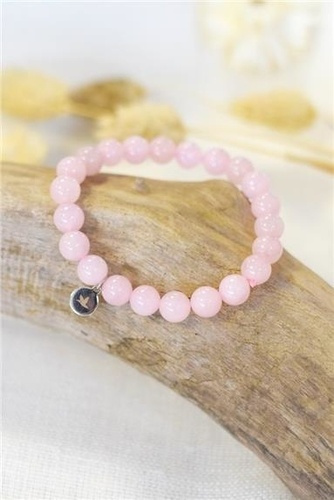 Emprunter Bracelet Quartz Rose Perles rondes 8 mm livre