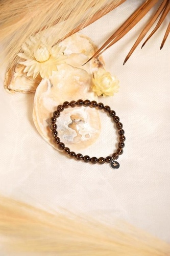 Emprunter Bracelet Quartz Fumé Perles rondes 6 mm livre