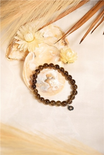 Emprunter Bracelet Quartz Fumé Perles rondes 8 mm livre