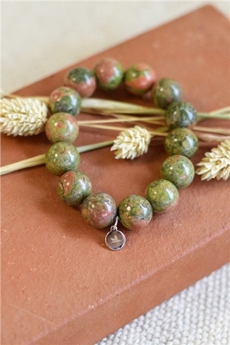 Emprunter BRACELET UNAKITE PERLES RONDES 14 MM livre
