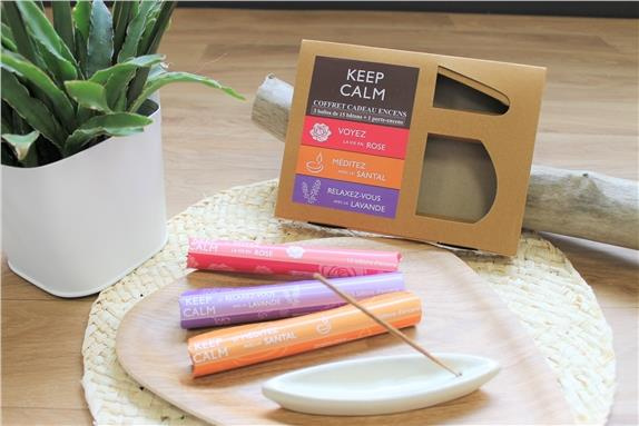 Emprunter COFFRET ENCENS KEEP CALM MEDITATION ET RELAXATION 3 FRAGRANCES livre