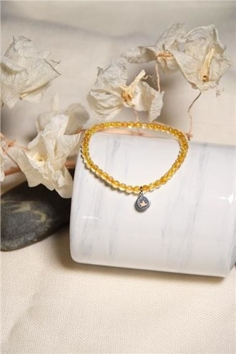 Emprunter Bracelet Citrine Perles Rondes 4 mm livre
