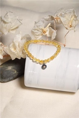 Emprunter Bracelet Citrine Perles Rondes 6 mm livre