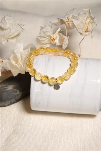 Emprunter Bracelet Citrine Perles Rondes 10 mm livre