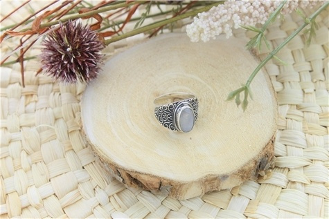 Emprunter BAGUE PIERRE DE LUNE ARGENT 925 GESHNA T52 livre