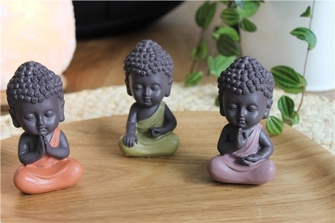 Emprunter TRIO DE MINIS BOUDDHAS EN RESINE 8.5 CM livre