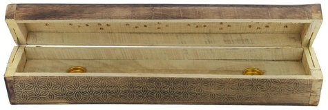 Emprunter Boîte Porte-encens Bâton en Bois de manguier Rectangulaire livre
