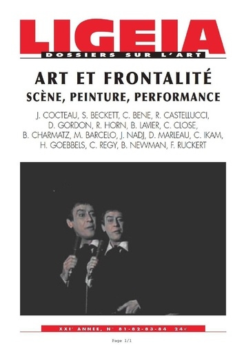 Emprunter Ligeia N° 81-84 : Art et frontalité livre