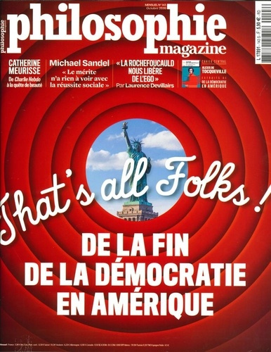 Emprunter Philosophie Magazine N° 143, octobre 2020 : That's all Folks ! De la fin de la démocratie en Amériqu livre
